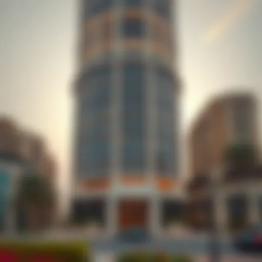 Exterior view of Al Reem Tower showcasing its modern architectural design