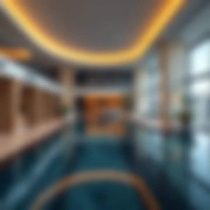 Amenities area featuring a pool and lounge at Capital Bay Tower