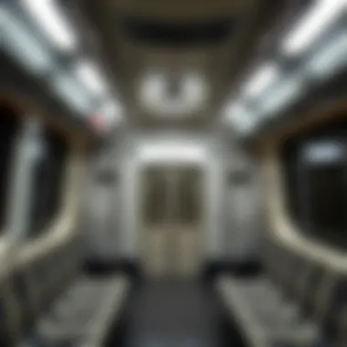 Interior View of Dubai Metro Train Interior view of a Dubai Metro train showcasing passenger convenience
