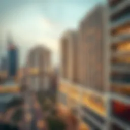 Stunning skyline view of Deira with modern apartments