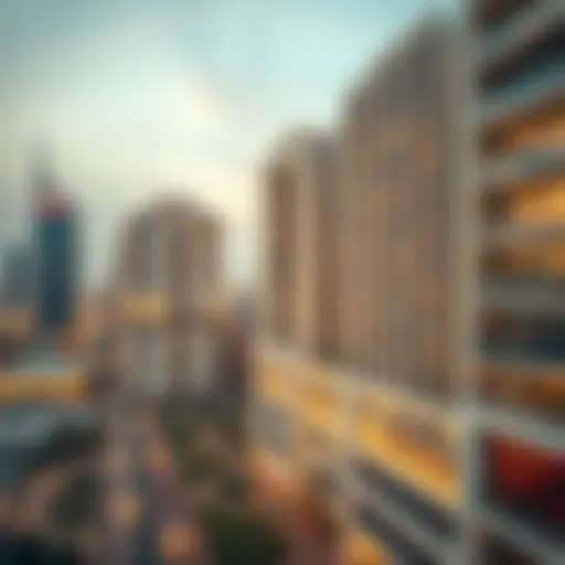 Stunning skyline view of Deira with modern apartments