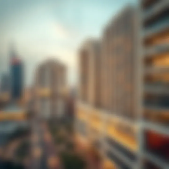 Stunning skyline view of Deira with modern apartments