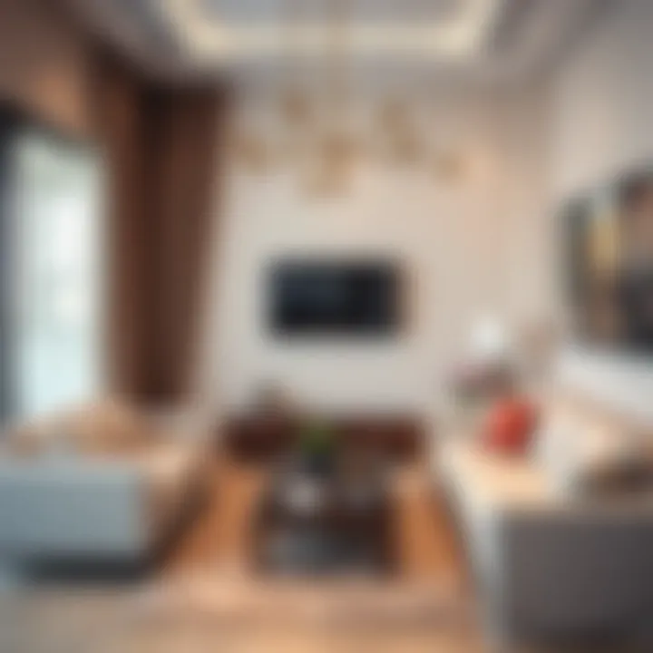Cozy living room interior in a rented apartment