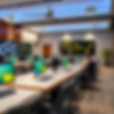 Innovative Classroom Setup Modern classroom design with advanced technology