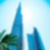 Stunning view of Al Shatha Tower against a clear blue sky