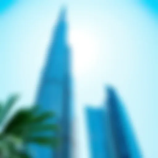 Stunning view of Al Shatha Tower against a clear blue sky