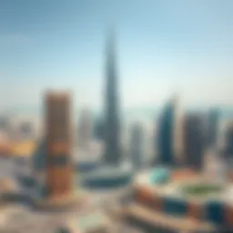 Aerial view of Emaar Downtown Dubai showcasing architectural landmarks