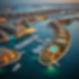 Aerial view of The Cove showcasing waterfront lifestyle
