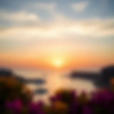 Sunset over The Cove highlighting its serene environment