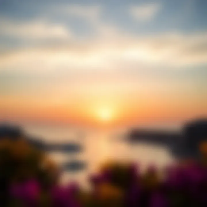 Sunset over The Cove highlighting its serene environment