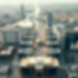 Aerial view showcasing the Dubai Outsource Zone's strategic location