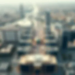 Aerial view showcasing the Dubai Outsource Zone's strategic location