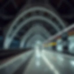 Dubai Metro station showcasing modern architecture