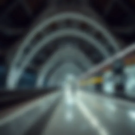 Dubai Metro station showcasing modern architecture