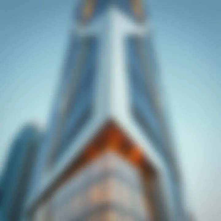 Architectural details of Thuraya Tower emphasizing innovative design elements