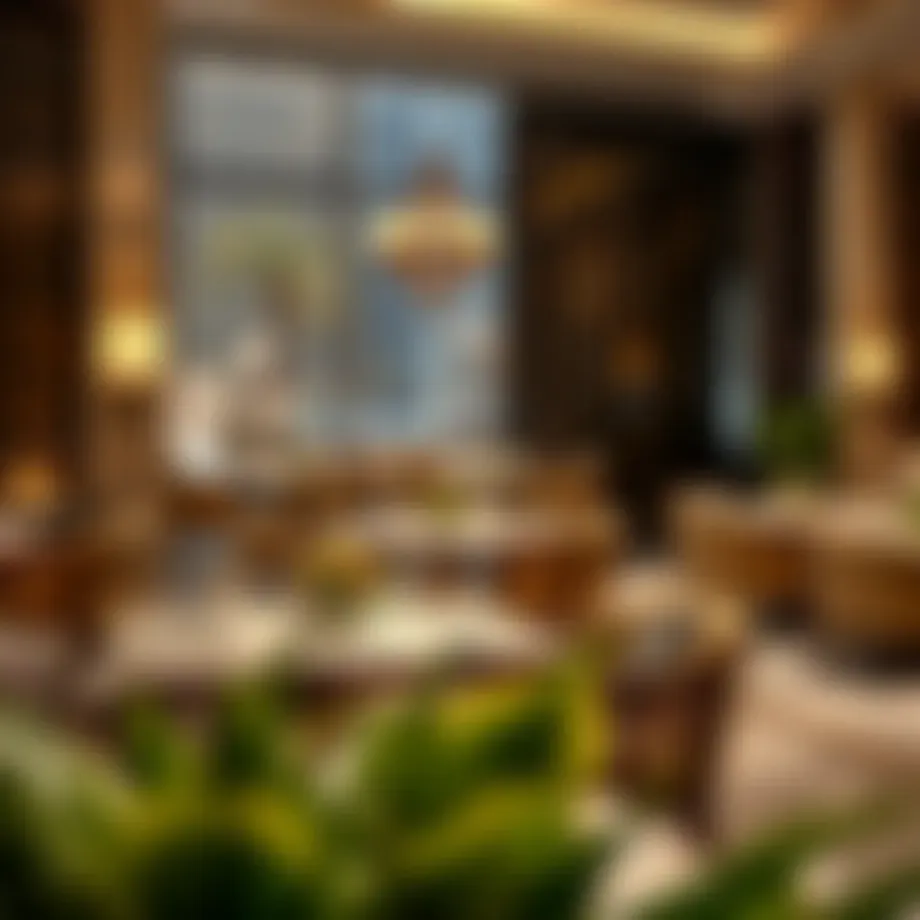 Elegant dining setting at Hanayen