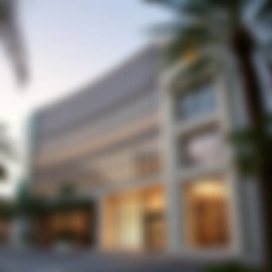 Modern bank building in Dubai showcasing architecture