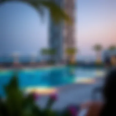 Lush amenities at One Palm Dubai, featuring a serene pool area