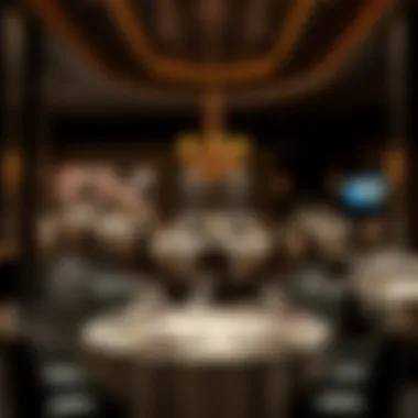 Exquisite Dining Ambiance in Pointe An elegant table setting in one of Pointe's upscale restaurants, highlighting exquisite culinary presentations