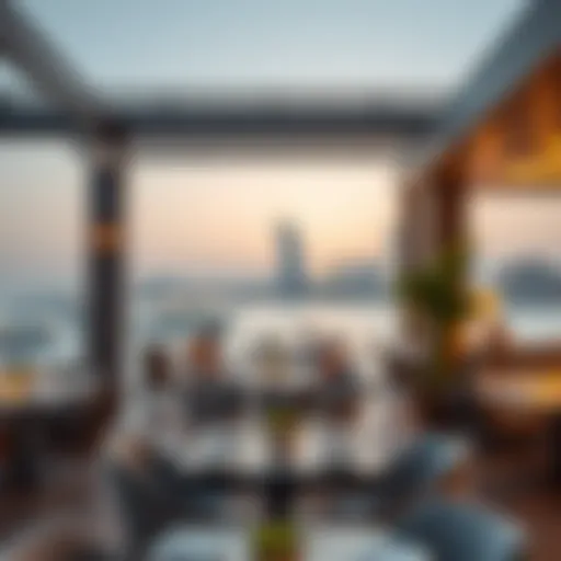 A stunning view of the waterfront dining area at Pointe, showcasing its vibrant atmosphere