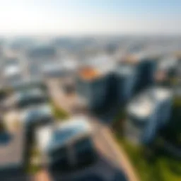 Aerial view of Silicon Oasis North Park showcasing its modern architecture