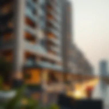 Modern Residential Building with Spa Amenities Modern residential building featuring spa amenities