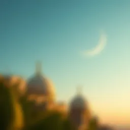 Crescent moon symbolizing the start of Ramadan