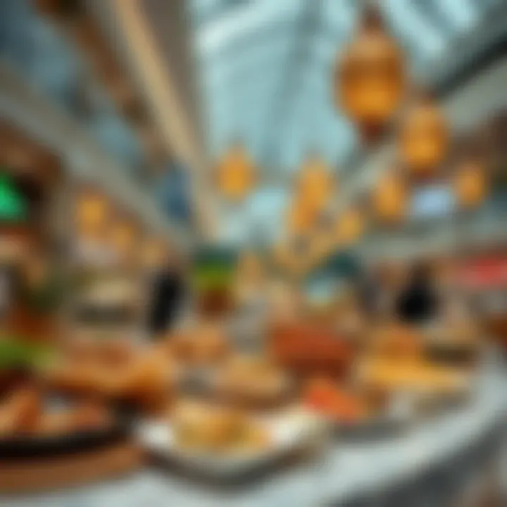Assortment of international dishes available at Wafi Mall