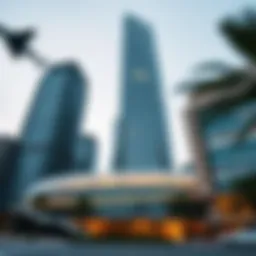 Stunning exterior view of Wasl Tower showcasing its innovative architectural design